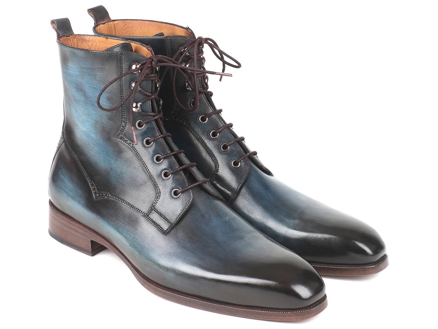 Paul Parkman "BT548AW" Blue / Brown Leather Boots.